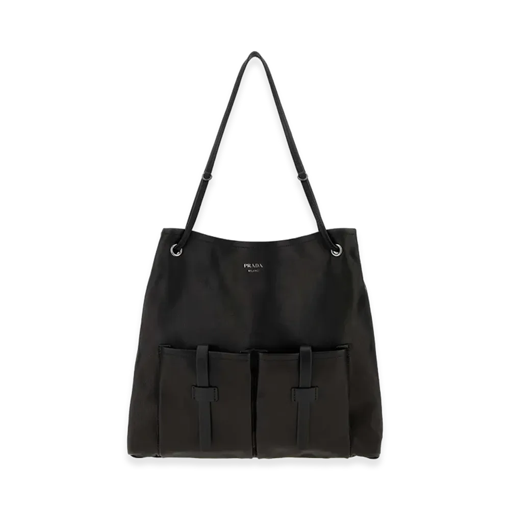 PRADA Women's Leather Large PRADA Women's Route Shopping Bag "Black"