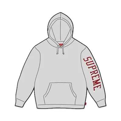 Supreme Sleeve Arc Hooded Sweatshirt "Heather Grey"