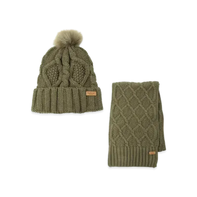Barbour Beanie&Scarf Gift Set "Olive"