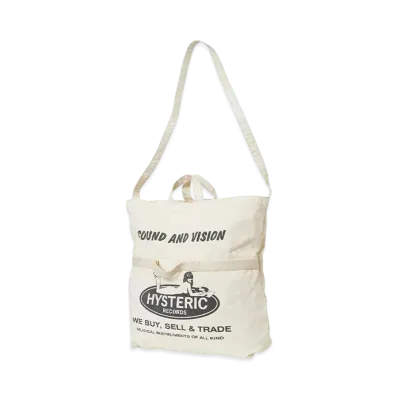 HYSTERIC GLAMOUR Hysteric Records 2Way Tote Bag "White"
