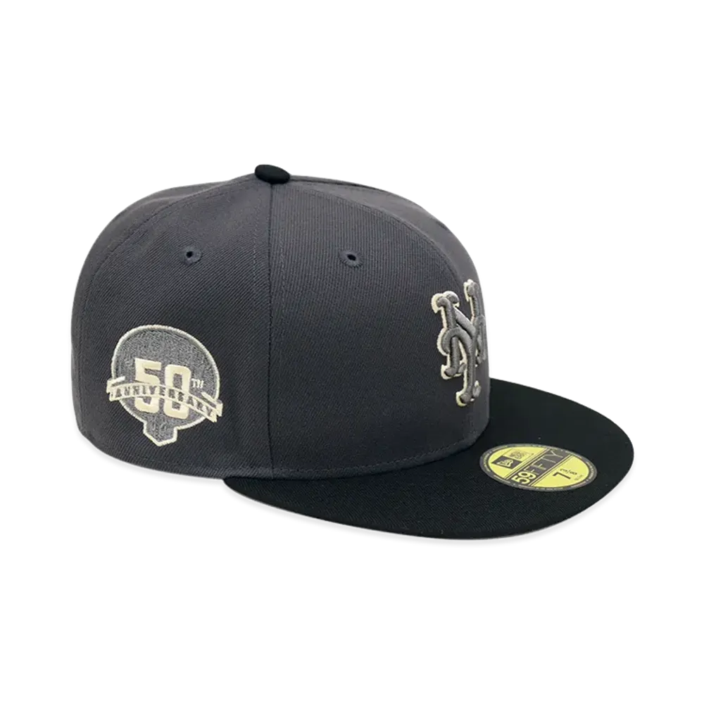 NEW ERA x THE CAP 59Fifty Quick Tip New York Mets "Graphite/Black"