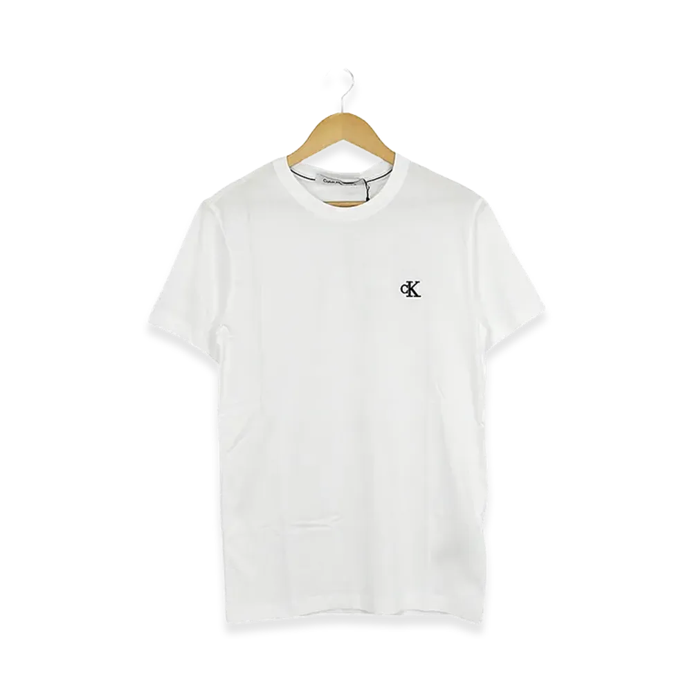 Calvin Klein Jeans Logo Embroidery T-Shirt "Bright White"