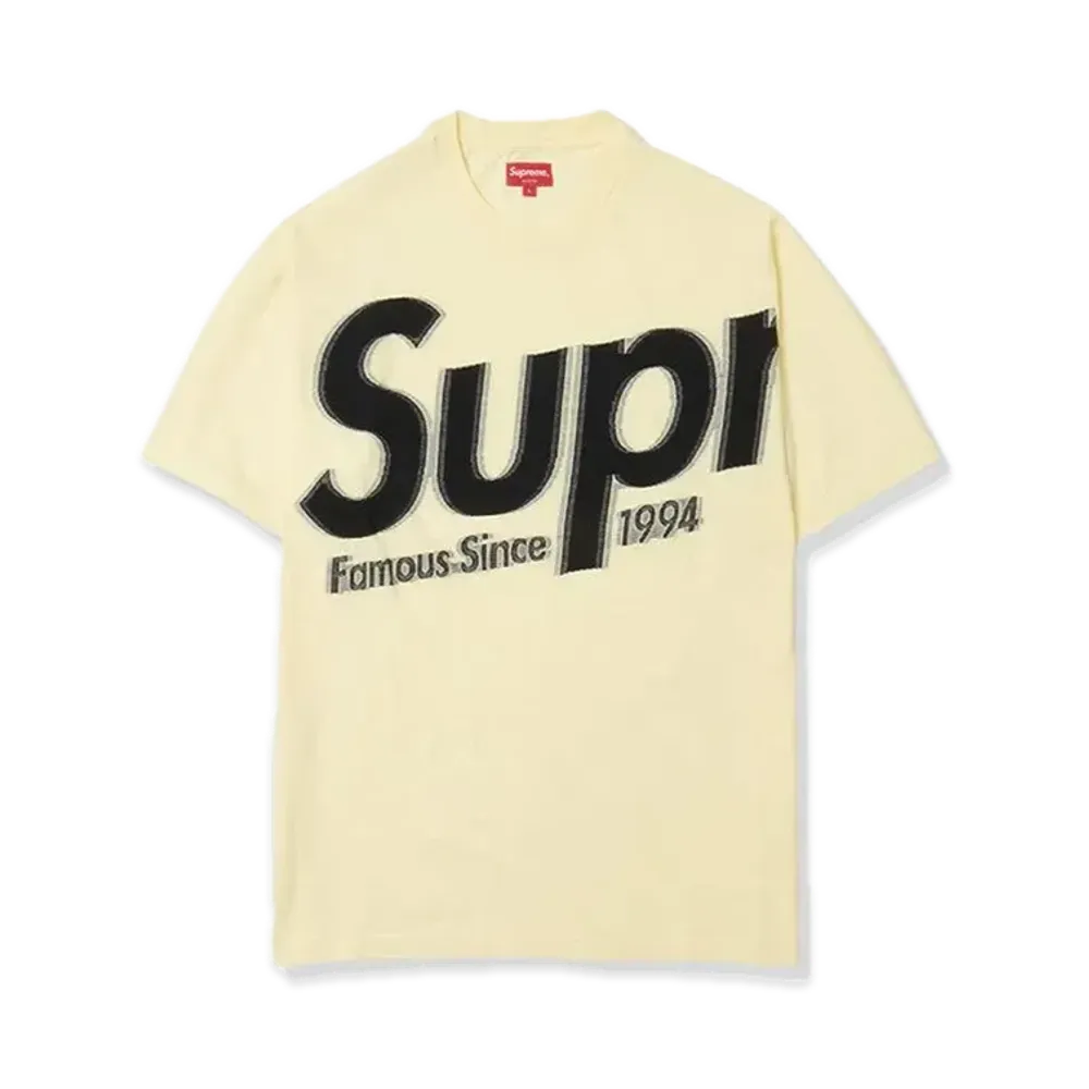 Supreme Intarsia Spellout S/S Top "Yellow"
