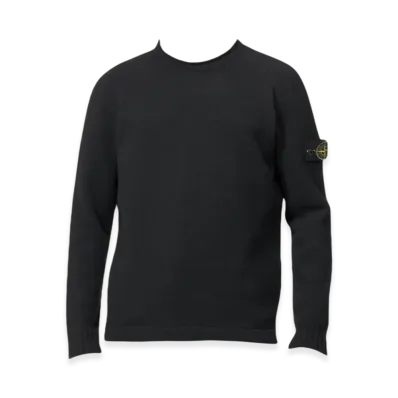 Stone Island 568A3 Lambswool Wappen Knit - 24FW "Black"