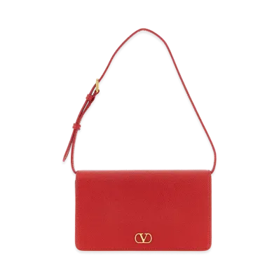 Valentino Garavani Women's Vlogo Signature Shoulder Bag "Red"