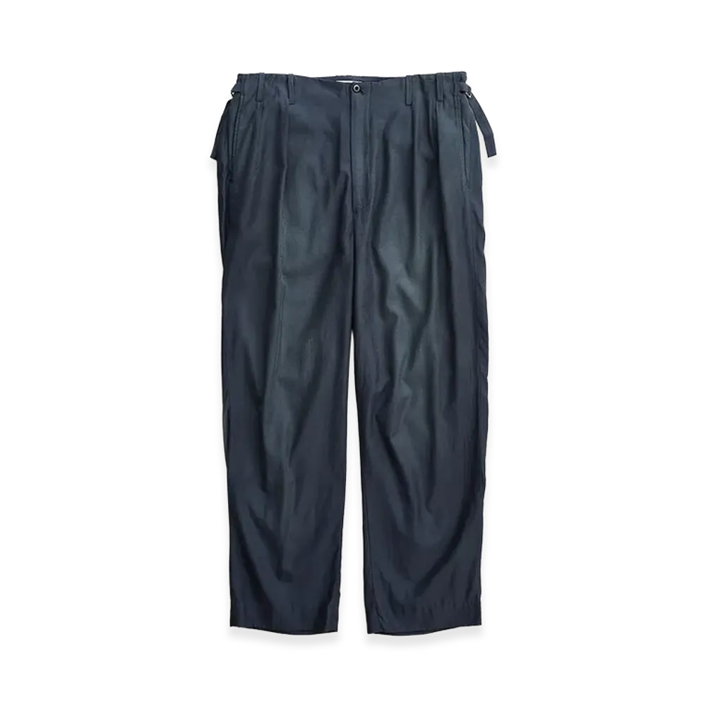 NICENESS Howlett Vintage-Wash Gabardine Pants "Fade Black"