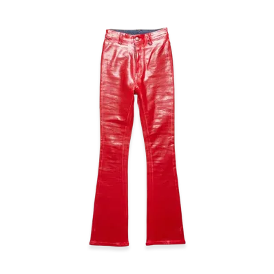 Acne Studios Fitted Latex Trousers "Red"