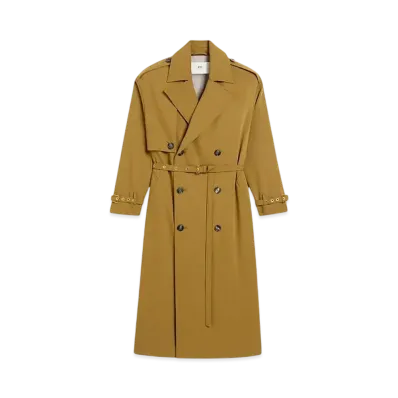 AMI PARIS Wool Trench Coat "Havana"