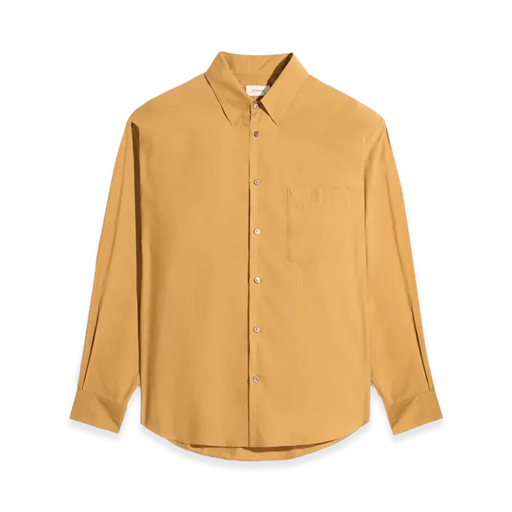 LEMAIRE Washed Cotton Silk Regular Shirt "Cumin"