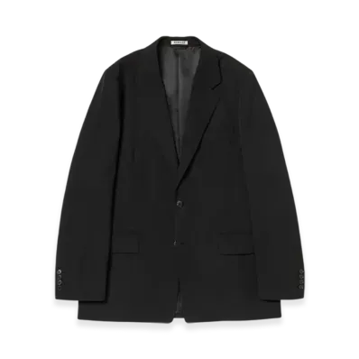 AURALEE Light Wool Max Gabardine Jacket Top "Black"