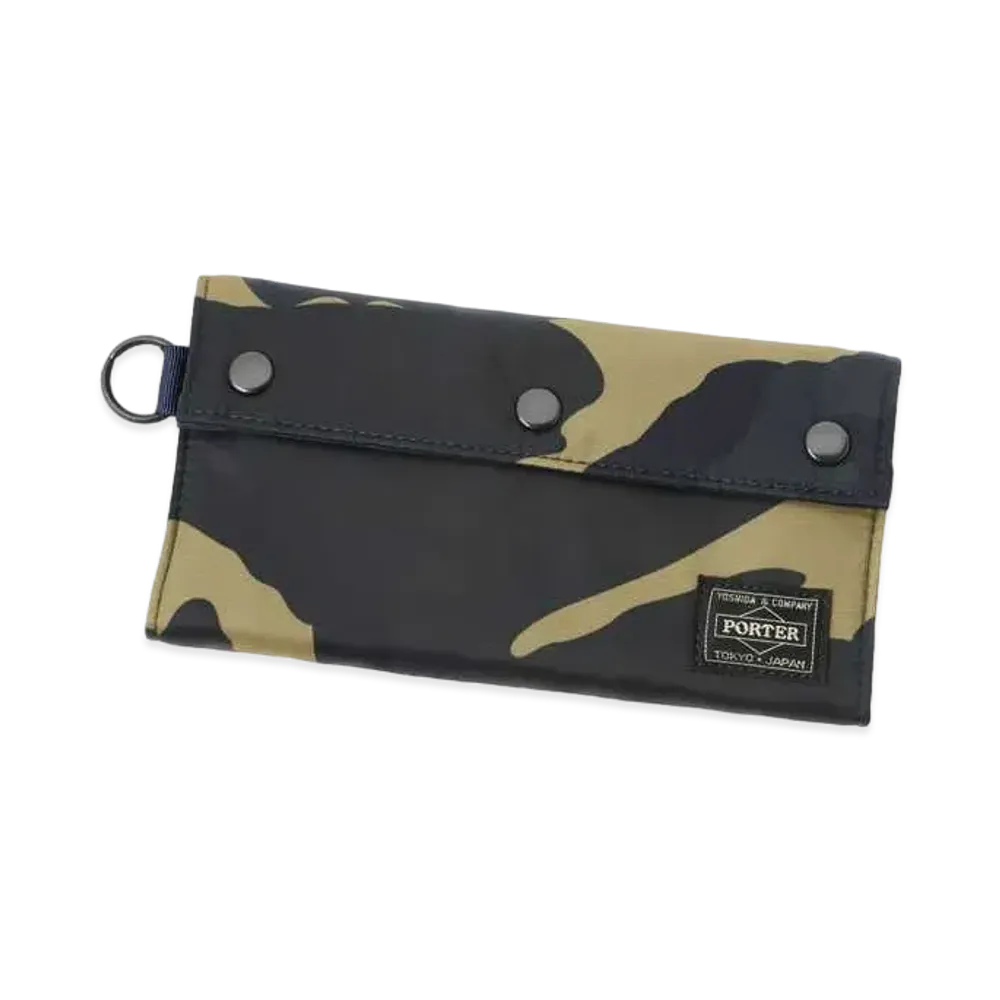 PORTER / COUNTER SHADE Long Wallet "Woodland Khaki"