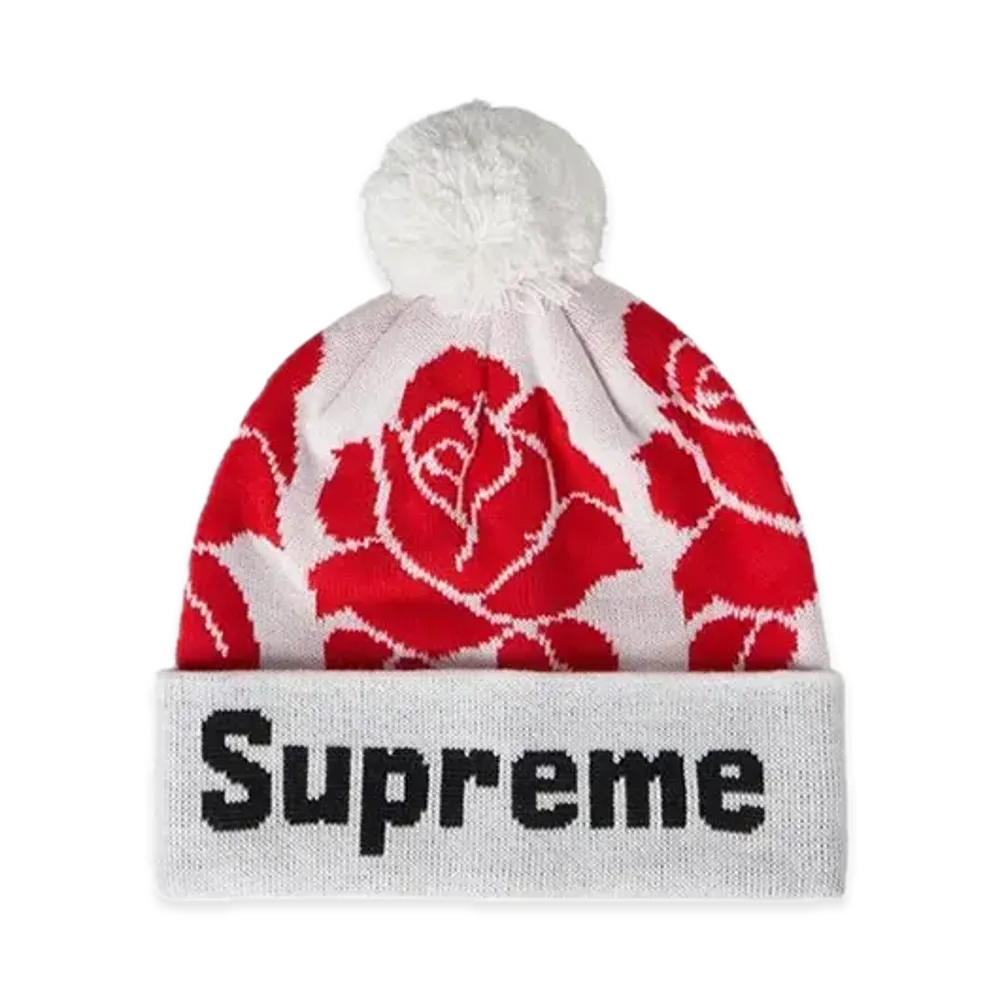Supreme Rose Beanie "White"