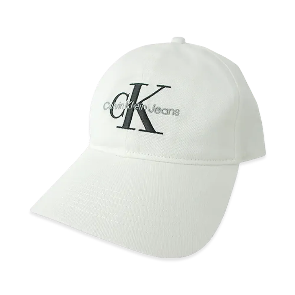Calvin Klein Jeans Monologo Embroidery Baseball Cap "White"