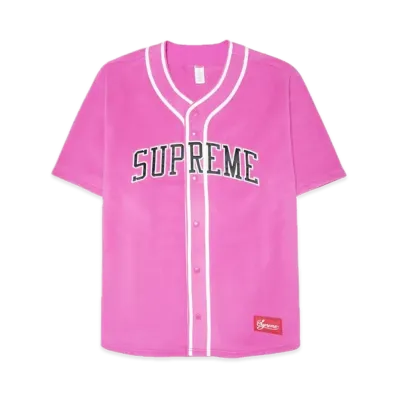 Supreme Polartec Baseball Jersey "Pink"