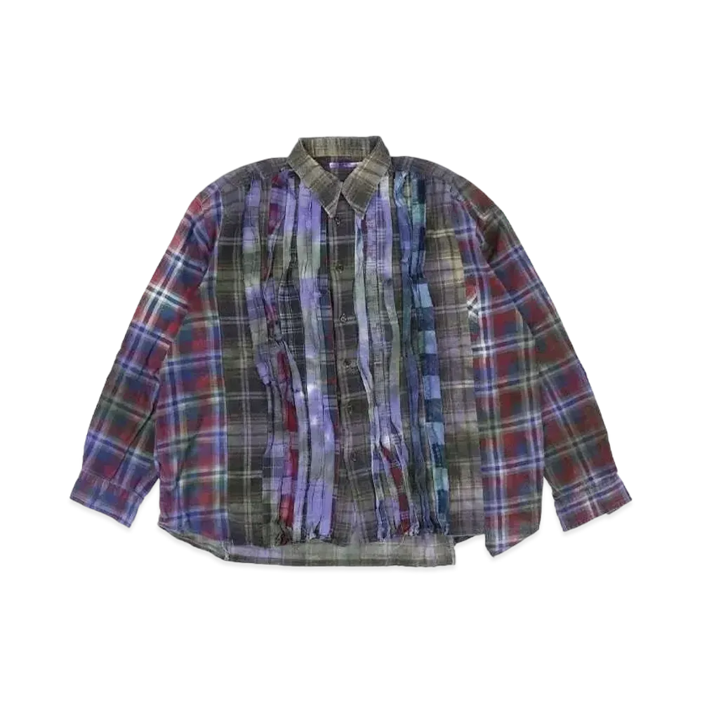 Needles FLANNEL SHIRT - RIBBON WIDE SHIRT / TIE DYE "Assort"