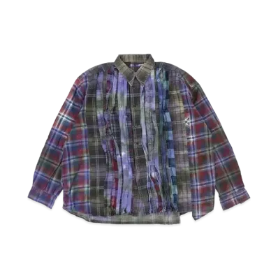 Needles FLANNEL SHIRT - RIBBON WIDE SHIRT / TIE DYE "Assort"
