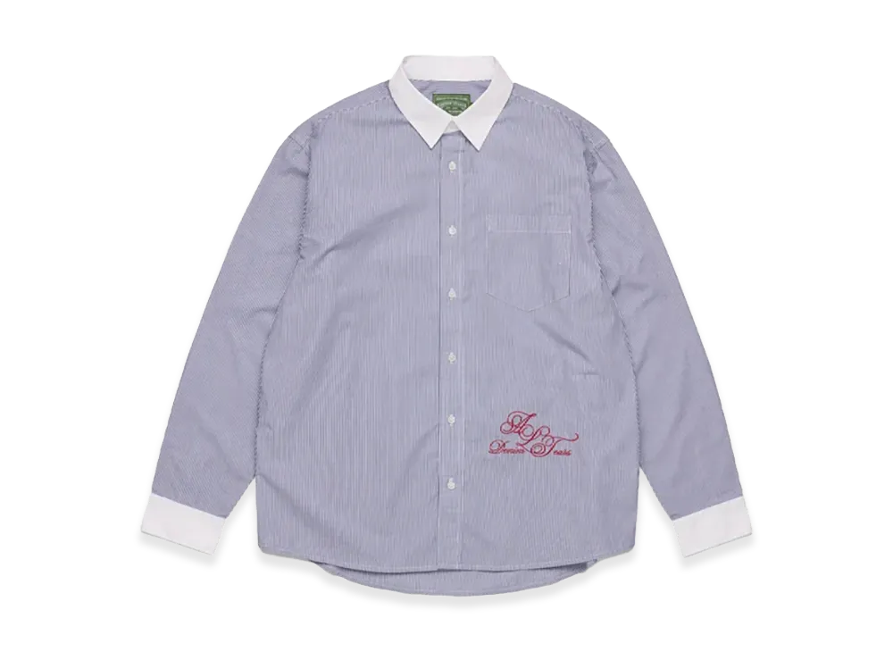 DENIM TEARS Andre Leon Talley Two-Tone Button-Up Shirt "Blue"