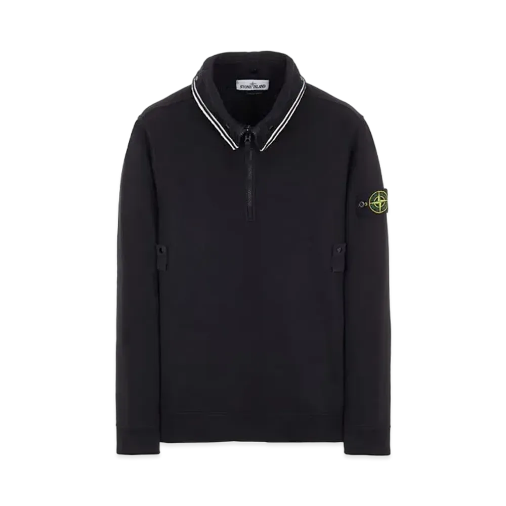 Stone Island 60720 BRUSHED COTTON FLEECE "Black"
