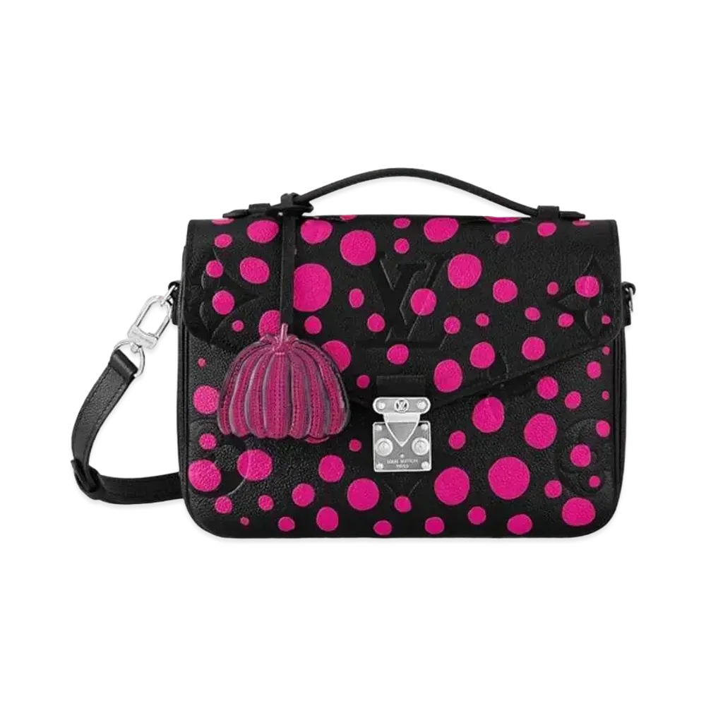 Louis Vuitton x Yayoi Kusama Pochette Metis Monogram Empreinte Leather Infinity Dots "Noir/Fuchsia"