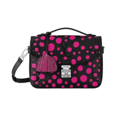 Louis Vuitton x Yayoi Kusama Pochette Metis Monogram Empreinte Leather Infinity Dots "Noir/Fuchsia"