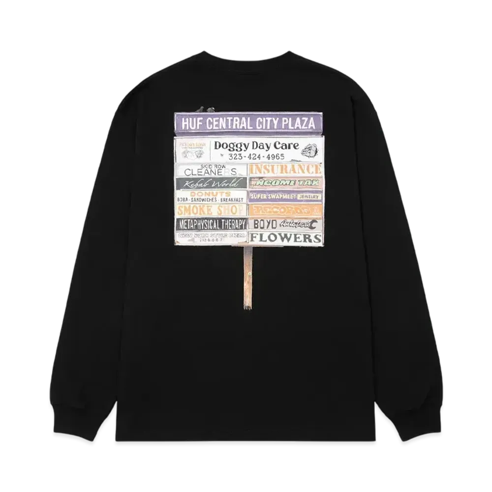 HUF Plaza LS Tee "Black"
