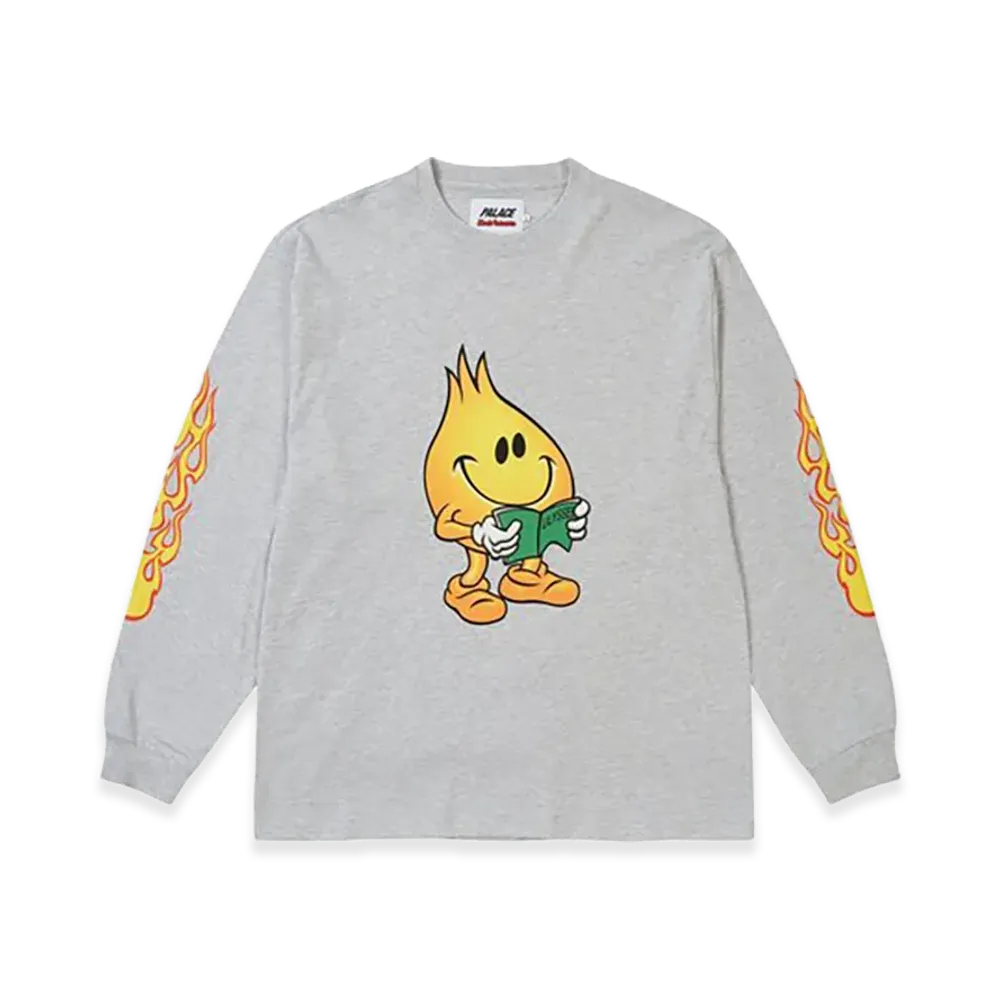 PALACE x WORLD INDUSTRIES Longsleeve "Grey Marl"