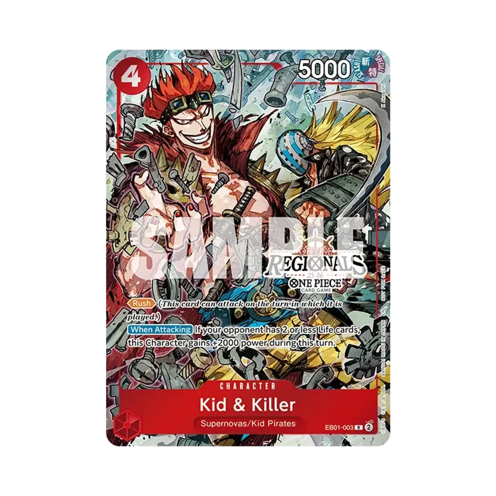キッド&キラー R [EB01-003]【英語版】(プロモーションカード「オフライン地域 参加パック 2025 Vol.2」)