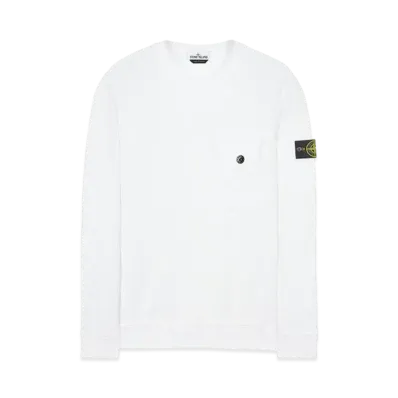 Stone Island 60419 BRUSHED COTTON FLEECE "White"