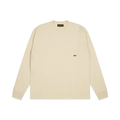 drew house basic ls pocket tee "Biscotti"