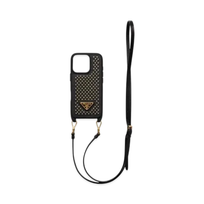 PRADA Leather Case For Iphone 16 Pro "Black"