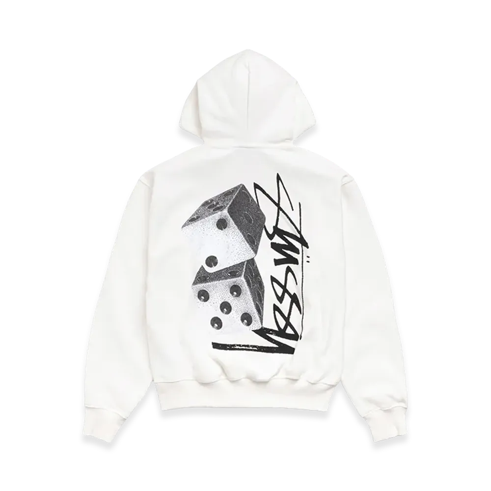 Stussy Tall Dice Zip Hoodie "Off White"