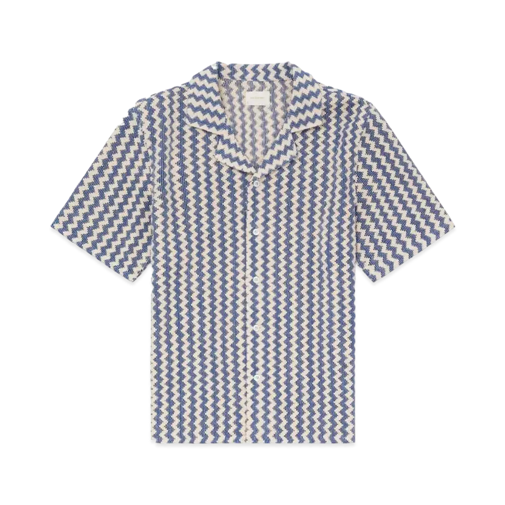Aime Leon Dore Lace Resort Shirt "Blue & White"