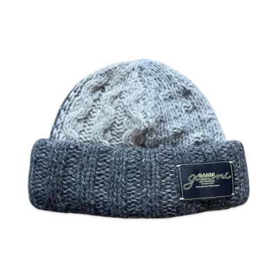 GANNI Wool Cotton Mix Knit Beanie "Multi Colour"