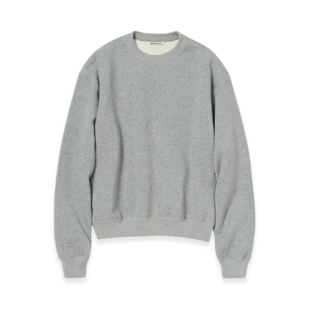 AURALEE Smooth Soft Bd Sweat P/O "Top Gray"