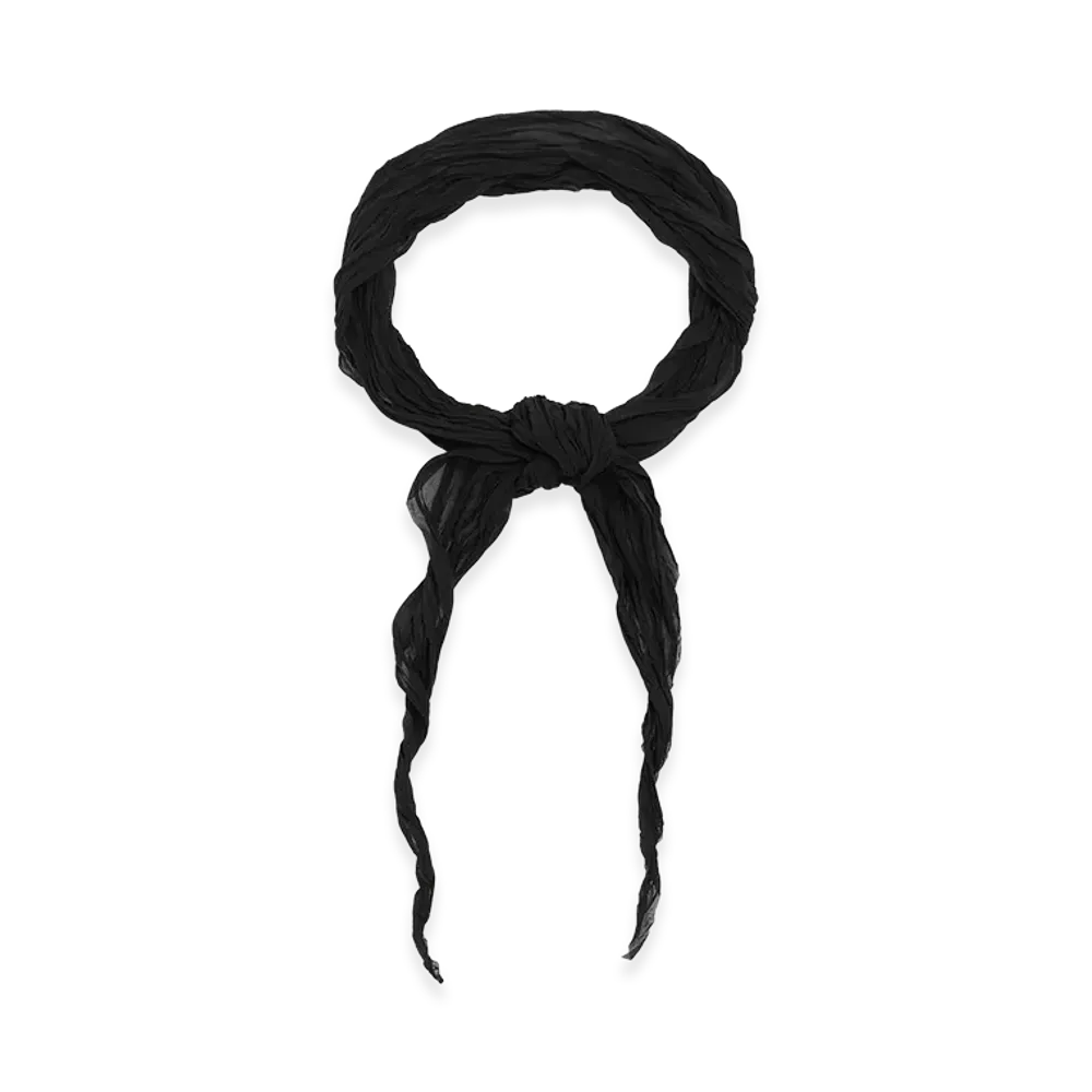 AMI PARIS Polyester Crumpled Gavroche "Black"
