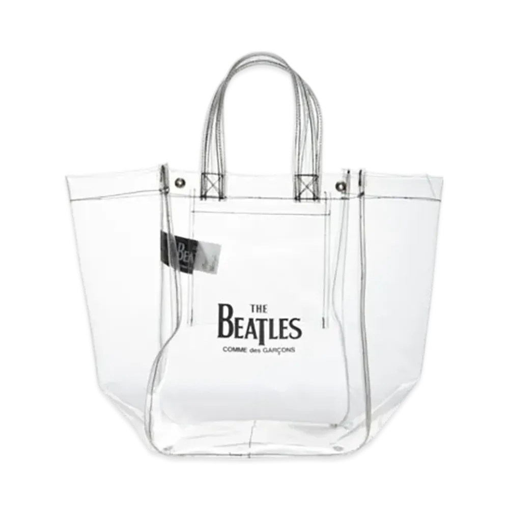 COMME des GARCONS x The Beatles PVC Logo Printed Bag "White"