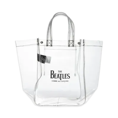 COMME des GARCONS x The Beatles PVC Logo Printed Bag "White"
