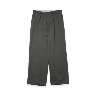 A.PRESSE Vintage Black Chambray Work Pants "Gray"