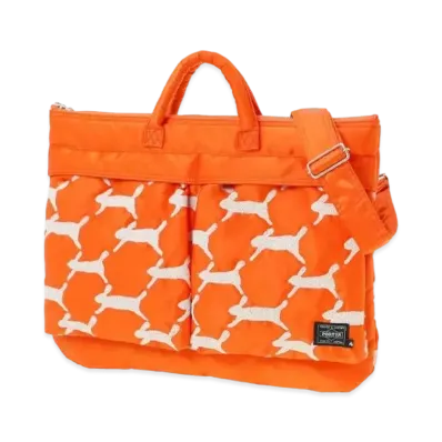 PORTER x mina perhonen Run Run Run 2Way Short Helmet Bag "Orange"