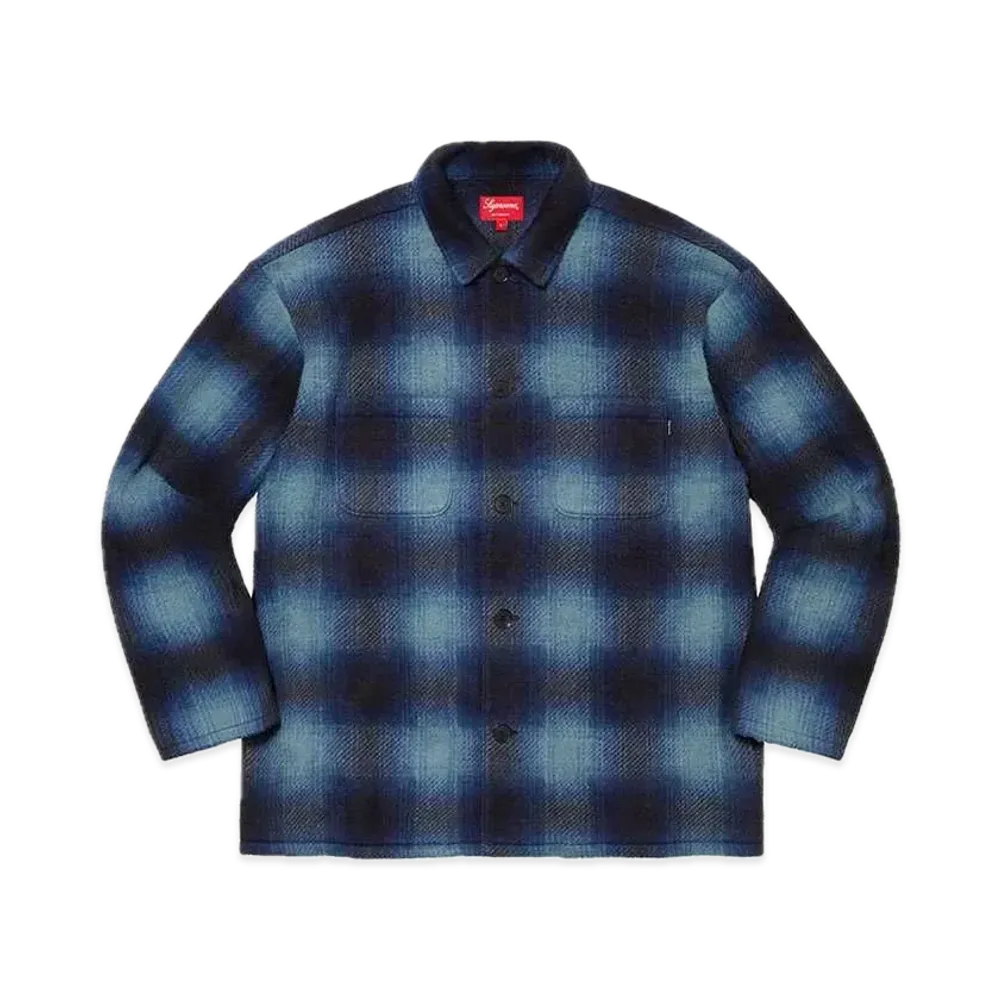 Supreme Shadow Plaid Fleece Shirt "Blue"