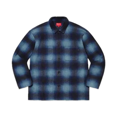 Supreme Shadow Plaid Fleece Shirt "Blue"
