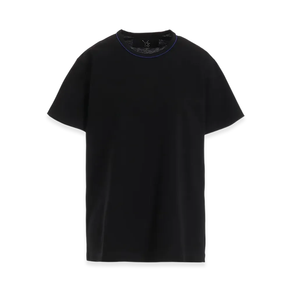 Y's Coton Jersey Stitch Half Sleeve Big T "Black"