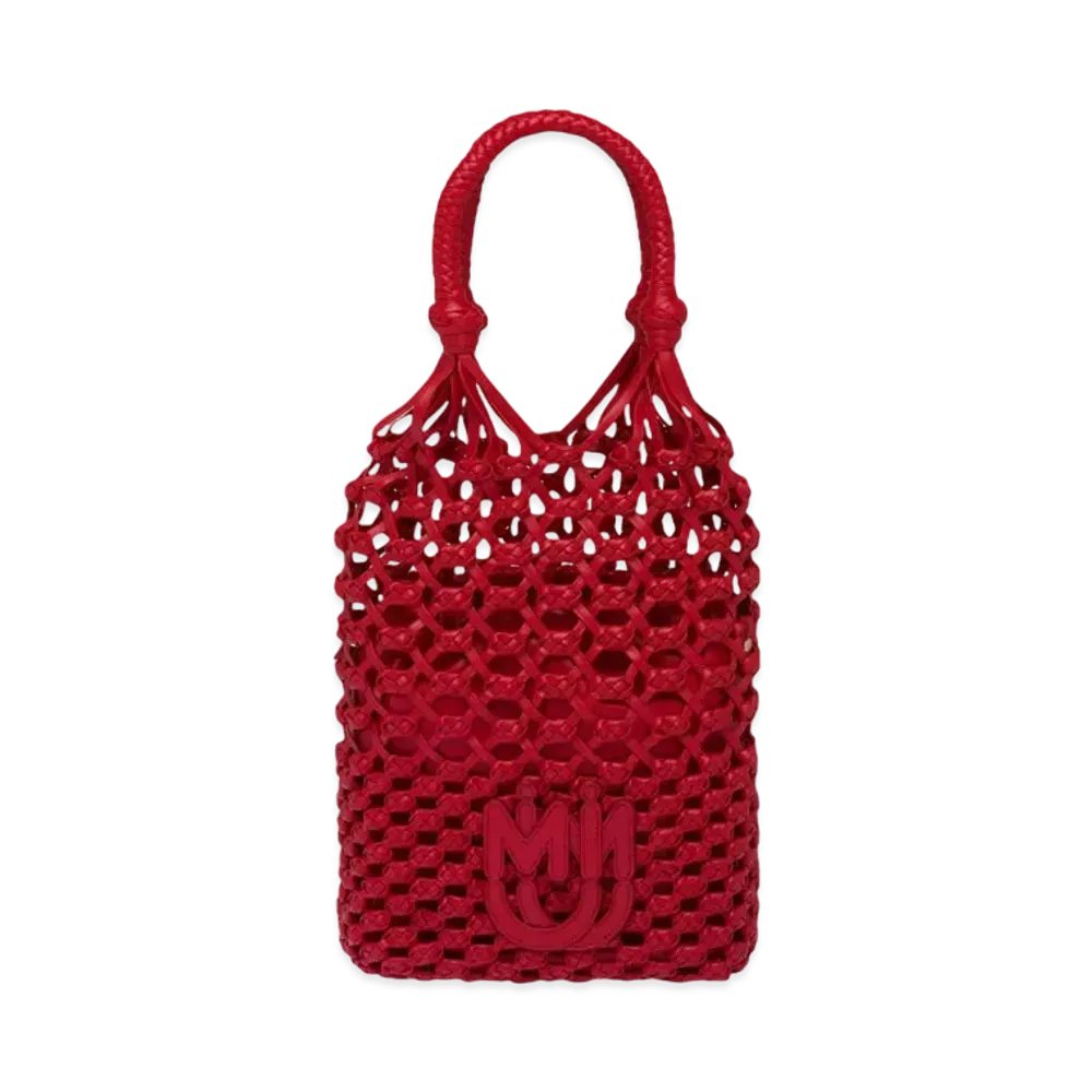 MIU MIU Mclame x Nappa Leather Handbag "Red"