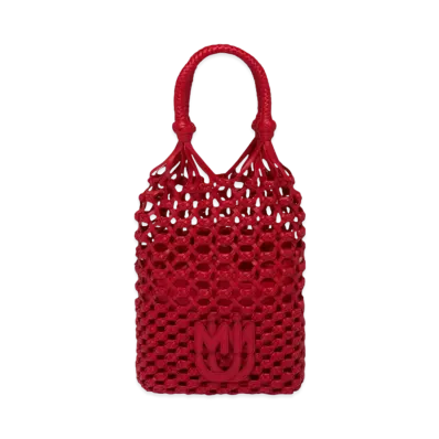 MIU MIU Mclame x Nappa Leather Handbag "Red"