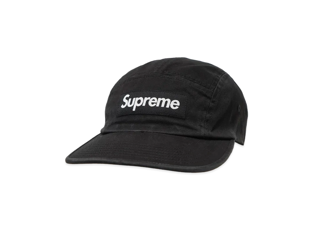 Supreme Washed Chino Twill Camp Cap "Black" (26FW)