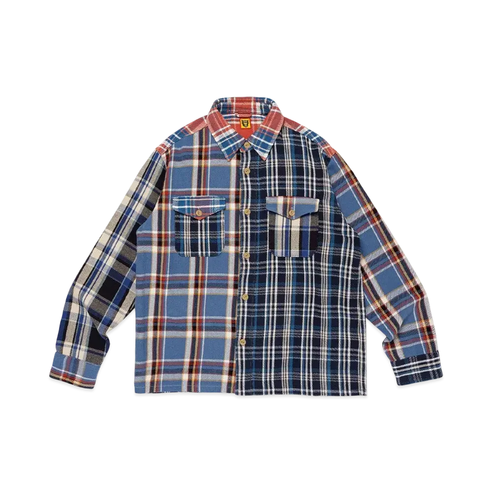 HUMAN MADE Crazy Check L/S Shirt "Blue"