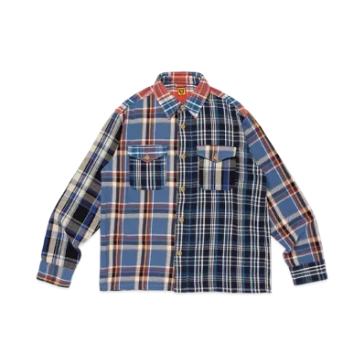 HUMAN MADE Crazy Check L/S Shirt "Blue"