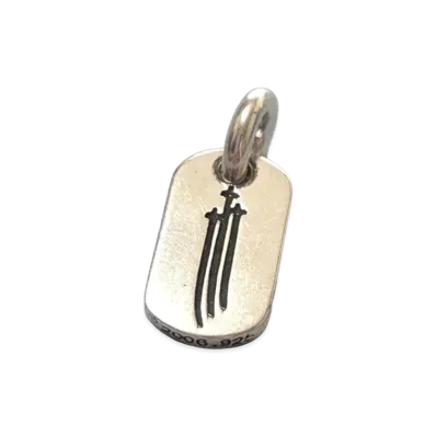 Chrome Hearts Dog Tag Tiny RS3 Cross "Silver"