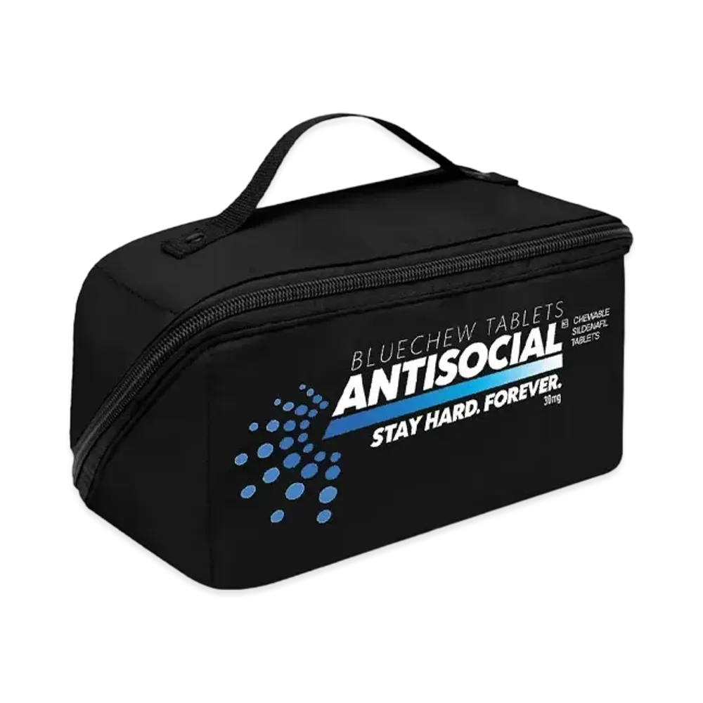 ANTI SOCIAL SOCIAL CLUB Stay Hard BlueChew Toiletry Bag "Black"