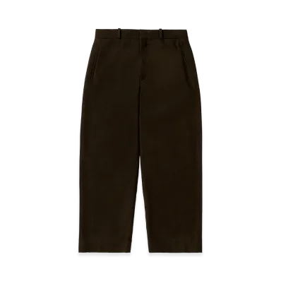 A.PRESSE Wool Flannel Wide Pants "Brown"
